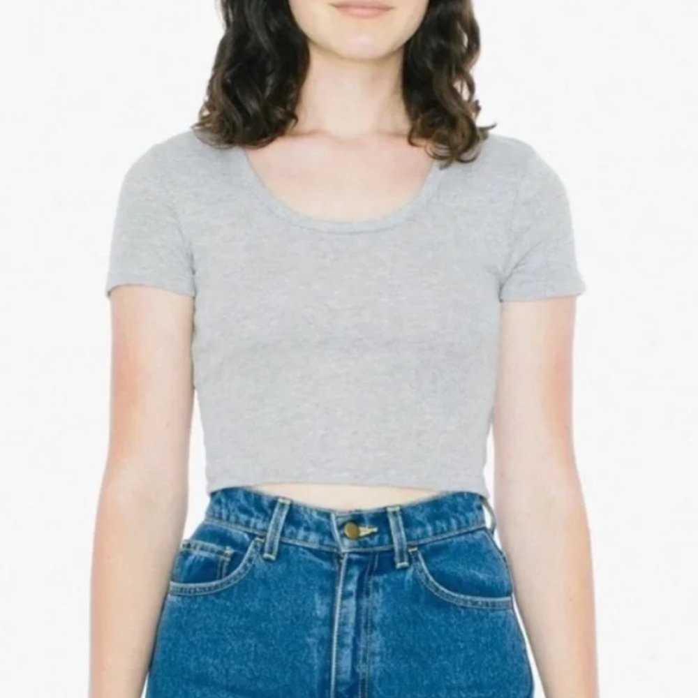 American Apparel Scoop Neck Top (Gray)